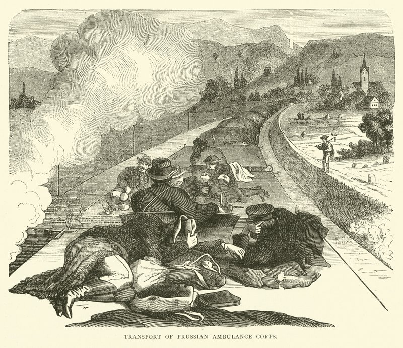 Preussin ambulanssijoukon kuljetus, marraskuu 1870 tekijältä English School