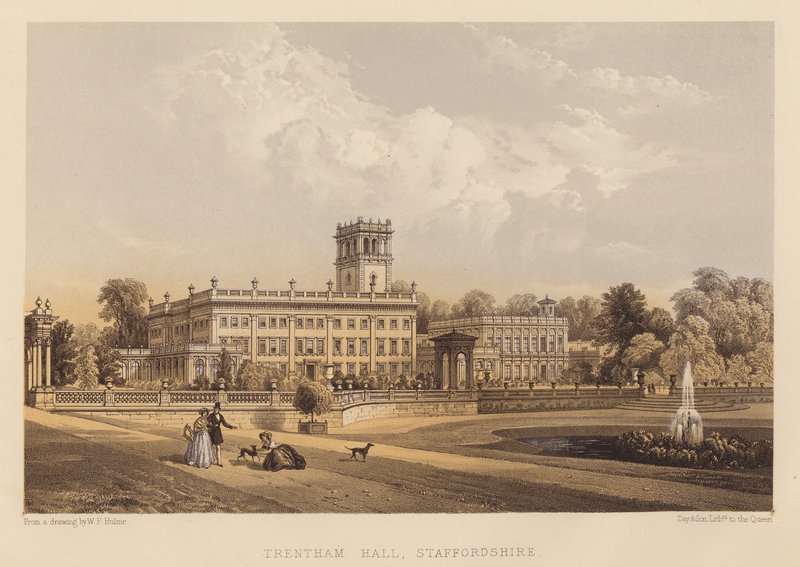 Trentham Hall, Staffordshire (akvatinta) tekijältä English School