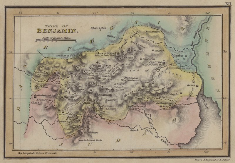 Benjaminin heimo (värillinen kaiverrus) tekijältä English School