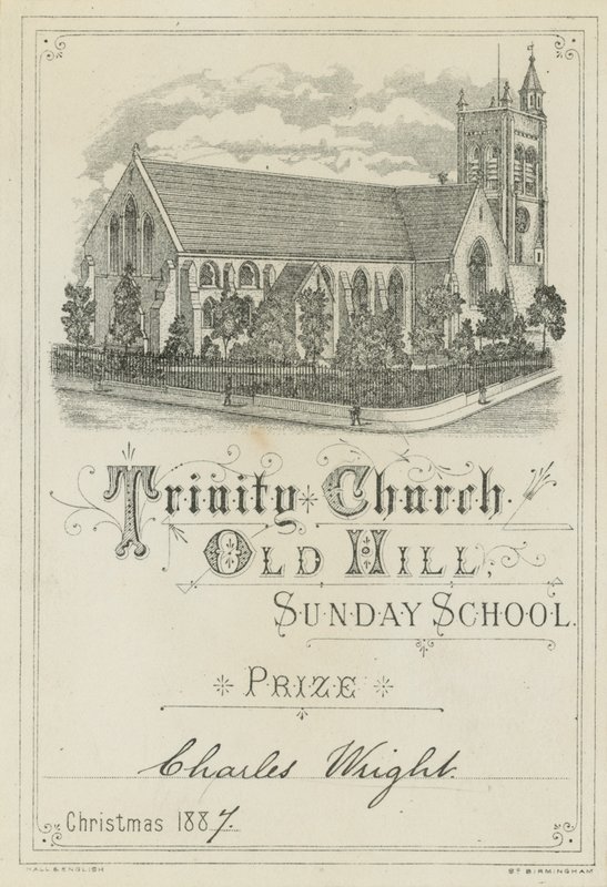 Trinity Church Old Hillin pyhäkoulupalkinto tekijältä English School