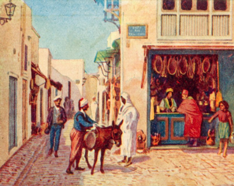 Tunis, arabikaupungin katu (värilitro) tekijältä English School