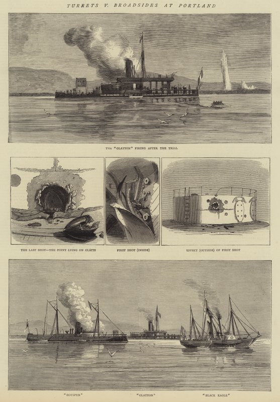 Turrets v Broadsides Portlandissa (kaiverrus) tekijältä English School