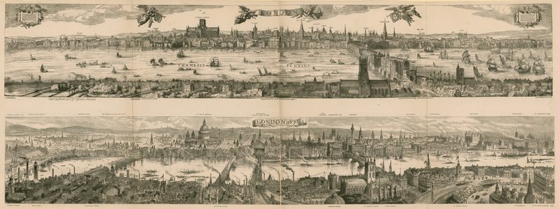 Kaksi näkymää Lontooseen: 1616 ja 1890 tekijältä English School