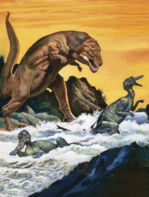 Tyrannosaurus Rex hyökkää tekijältä English School