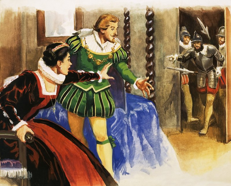 Tuntematon pariskunta, mahdollisesti kuningatar Elizabeth I ja Sir Francis Drake tekijältä English School
