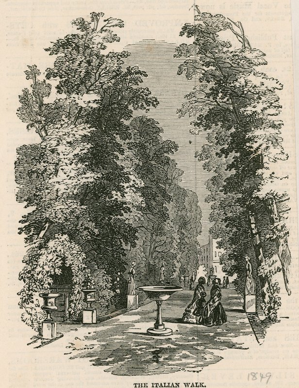 Vauxhall Gardens, Lontoo: Italian kävelymatka tekijältä English School
