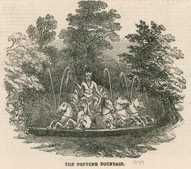 Vauxhall Gardens, Lontoo: Neptunus-suihkulähde tekijältä English School