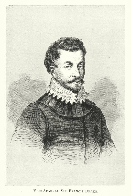 Vara-amiraali Sir Francis Drake (kaiverrus) tekijältä English School