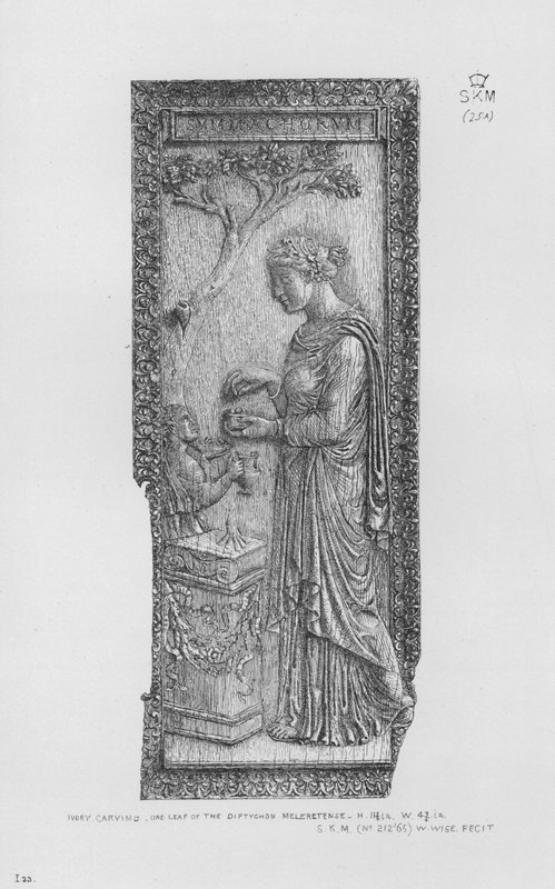 Victoria and Albert Museum: Norsunluun kaiverrus, yksi Diptychon Meleretensen lehti (kaiverrus) tekijältä English School