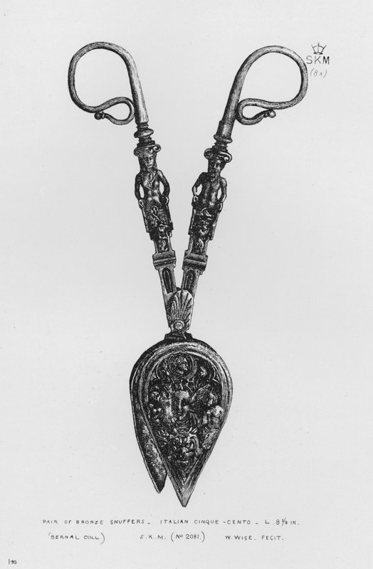 Victoria & Albert Museum: Pronssinen nuuska, italia, Cinque-cento (kaiverrus) tekijältä English School