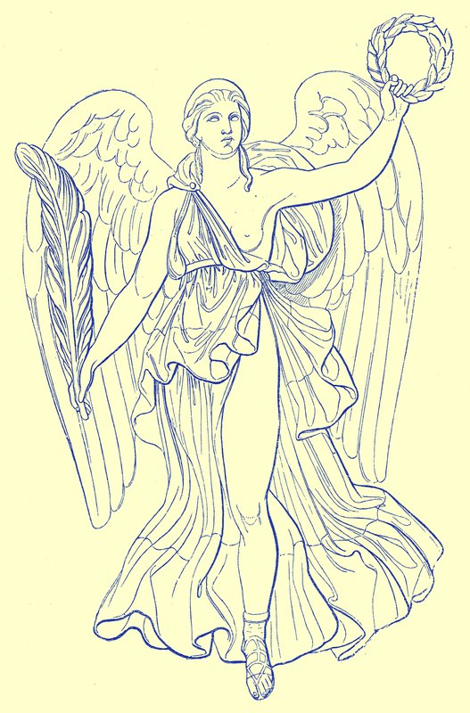 Victory, München Collection, kuvitus historialliseen koristeeseen James Ward, 1897 (digitaalisesti paranneltu kuva) tekijältä English School