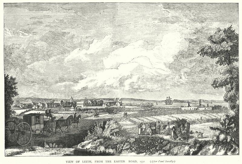 Näkymä Leithiin pääsiäistieltä, 1751 tekijältä English School