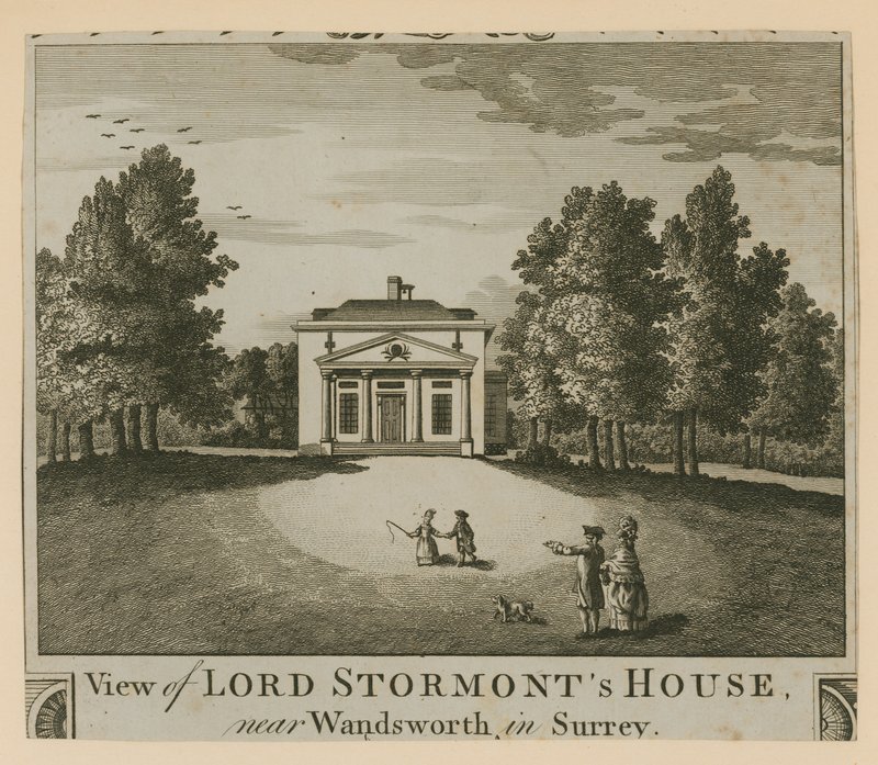 Näkymä Lord Stormonts Housesta lähellä Wandsworthia Surreyssa tekijältä English School