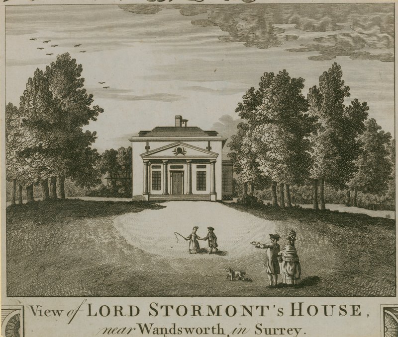 Näkymä Lord Stormonts Housesta lähellä Wandsworthia Surreyssa tekijältä English School