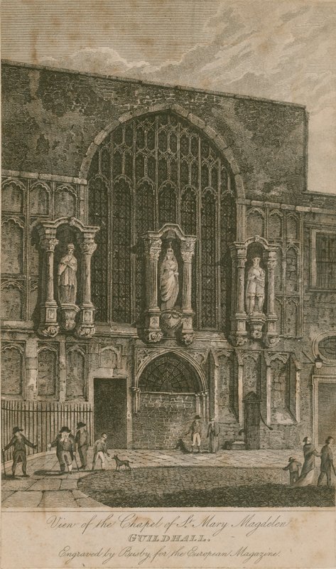 Näkymä Pyhän Maria Magdalenan kappelille, Guildhall, Lontoo tekijältä English School