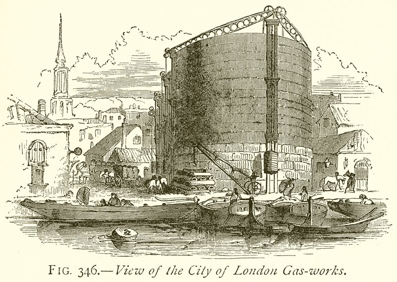 Näkymä City of London Gas-Worksille tekijältä English School