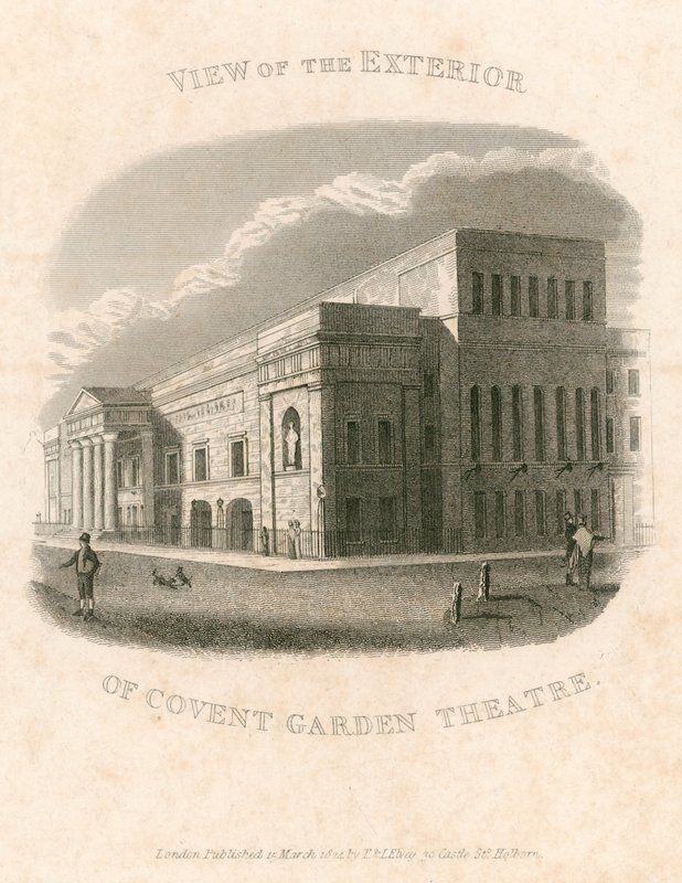 Näkymä Lontoon Covent Garden Theatren ulkopuolelta tekijältä English School