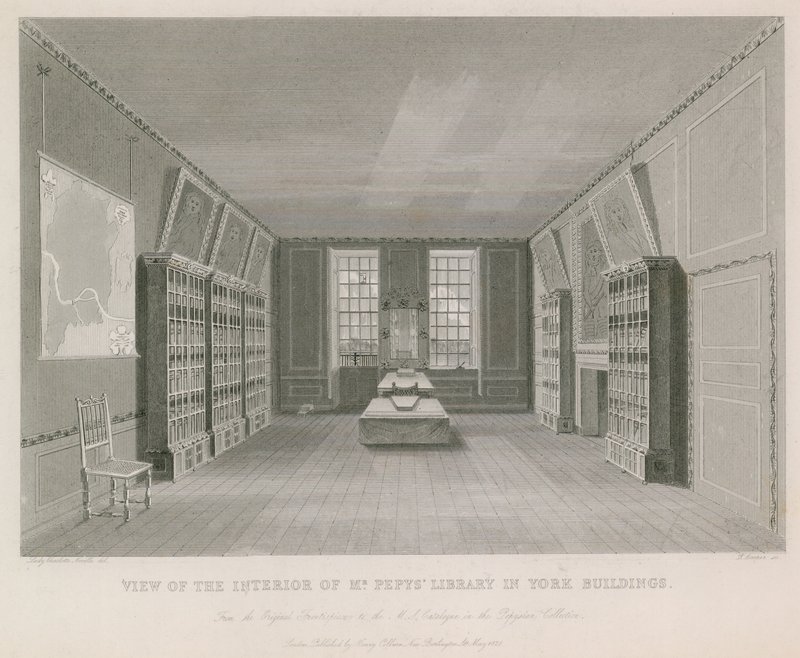 Näkymä Mr Pepys Libraryn sisätiloista York Buildingissa tekijältä English School