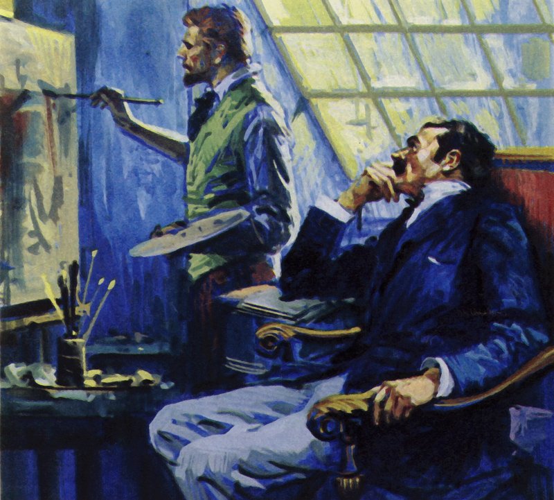 Vincent Van Gogh asui veljensä kanssa studiossa Montmartressa tekijältä English School