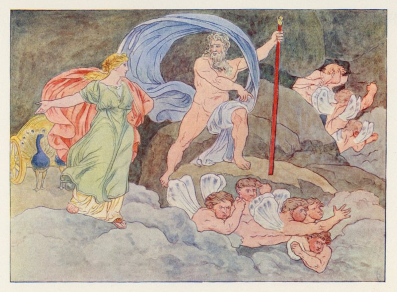 Vergilius Aeneid: Juno ja Aeolus (värilitho) tekijältä English School