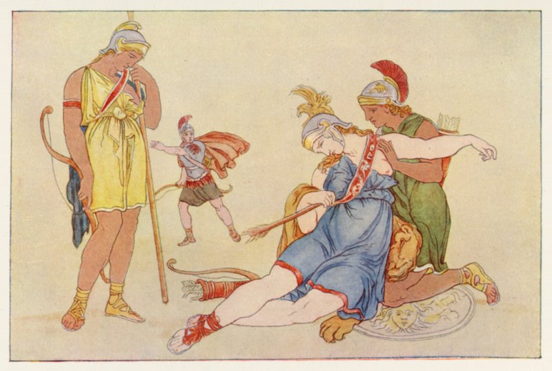 Vergilius Aeneid: Camillan kuolema (värilitho) tekijältä English School