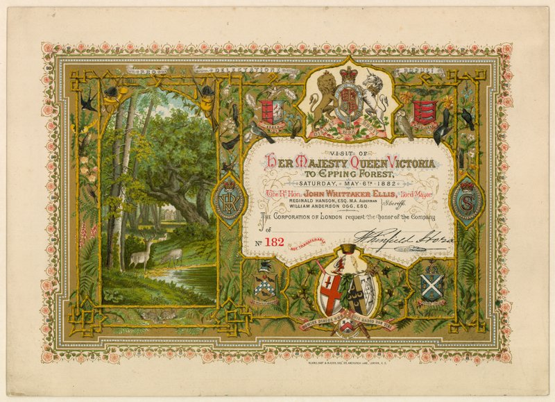 Kuningatar Victorian vierailu Eppingin metsään, 1882 tekijältä English School