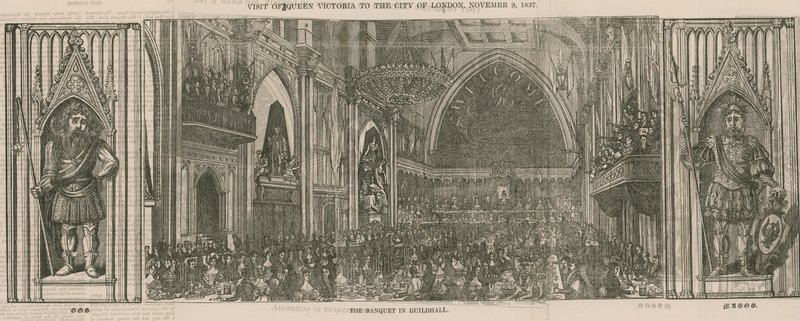 Kuningatar Victorian vierailu Lontoon Cityyn 9. marraskuuta 1837 tekijältä English School