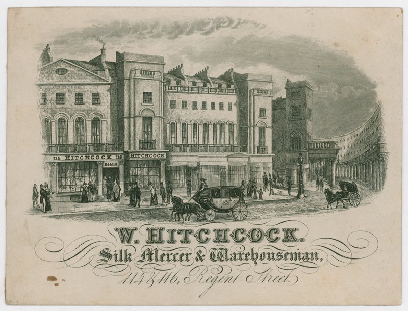 W Hitchcock, kauppakortti tekijältä English School