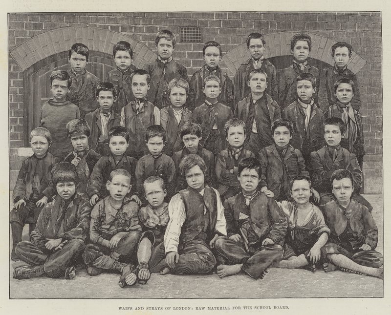 Waifs and Strays of London, Raaka-aine koululautakunnalle (kaiverrus) tekijältä English School