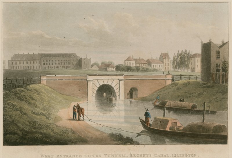 Tunnelin läntinen sisäänkäynti, Regents Canal, Islington, Lontoo tekijältä English School