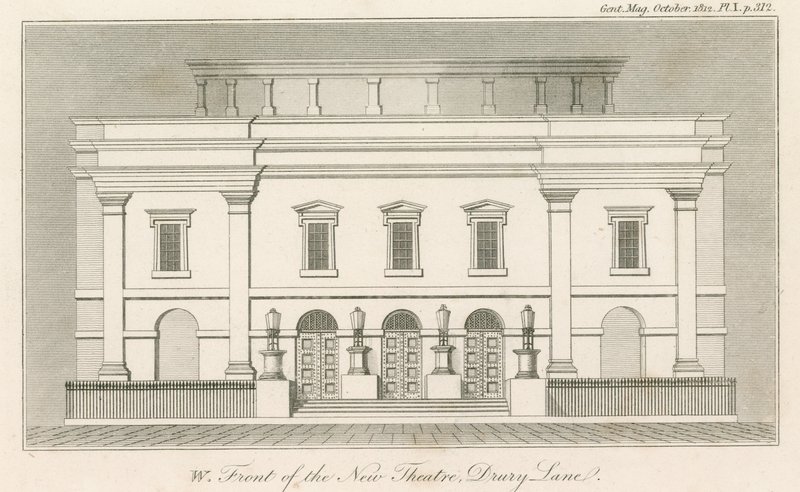 Lontoon uuden Drury Lane -teatterin länsirintama tekijältä English School