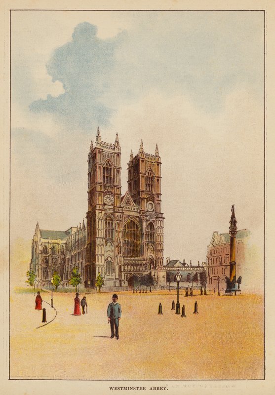 Westminster Abbey (värilitografia) tekijältä English School
