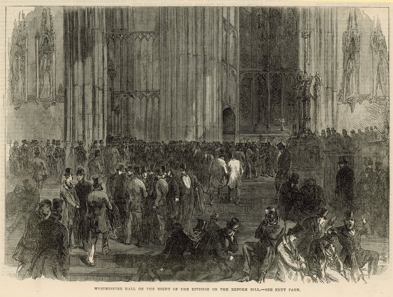 Westminster Hall uudistuslakiehdotuksen jakautumisen yönä tekijältä English School