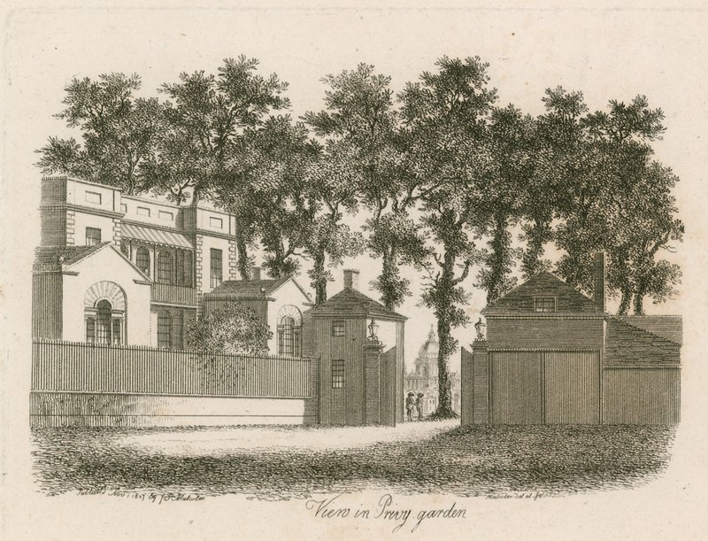 Whitehall Court or Yard, Vanbrugh House, purettu 1898 tekijältä English School