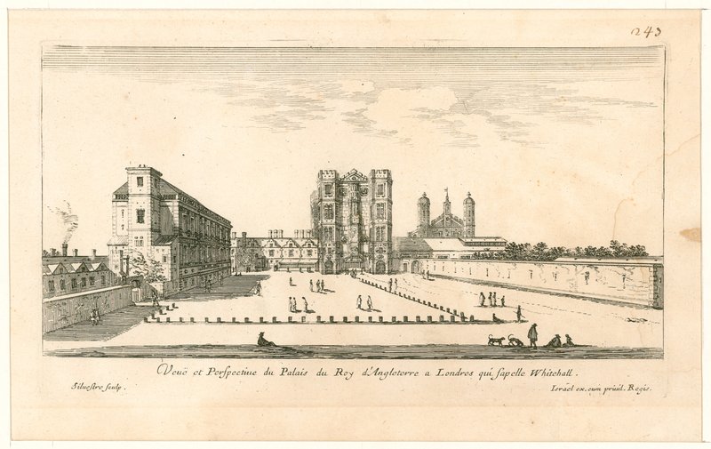Whitehall. Israel Silvestren etsaus, 1640 tekijältä English School