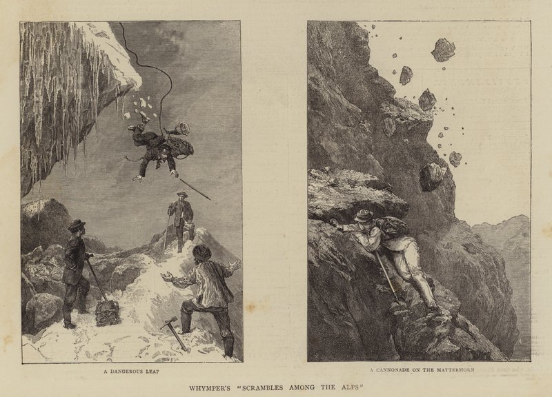 Whymperin "Scrambles among the Alps" (kaiverrus) tekijältä English School