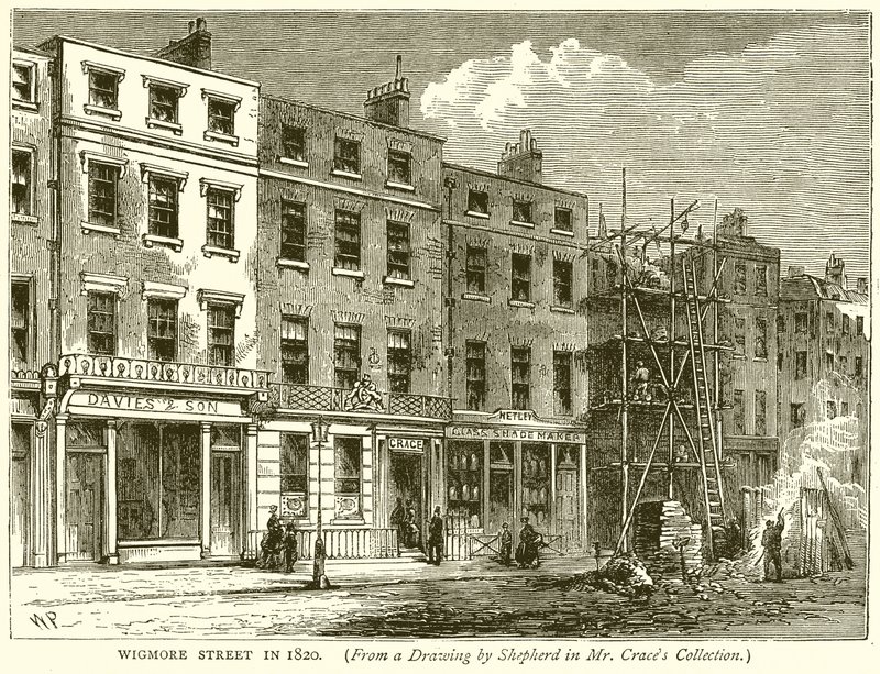 Wigmore Street vuonna 1820 tekijältä English School