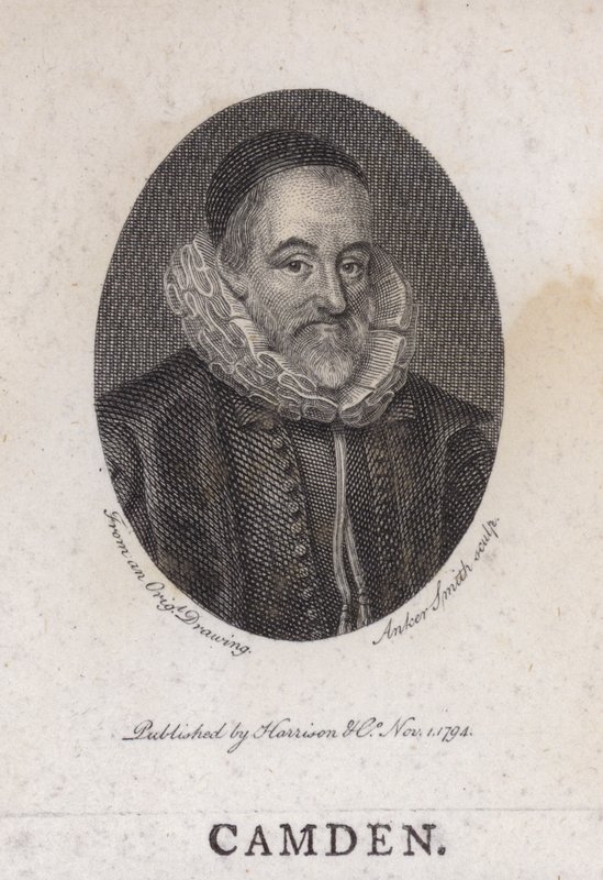 William Camden, englantilainen antikvariaatti, historioitsija ja maantieteilijä (kaiverrus) tekijältä English School