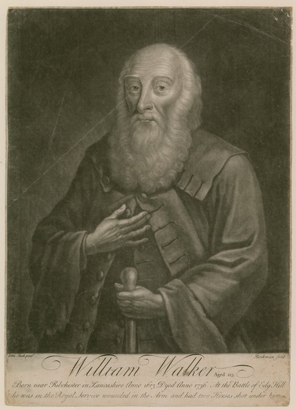 William Walker, 123-vuotiaana, syntynyt 1613, kuollut 1736 tekijältä English School