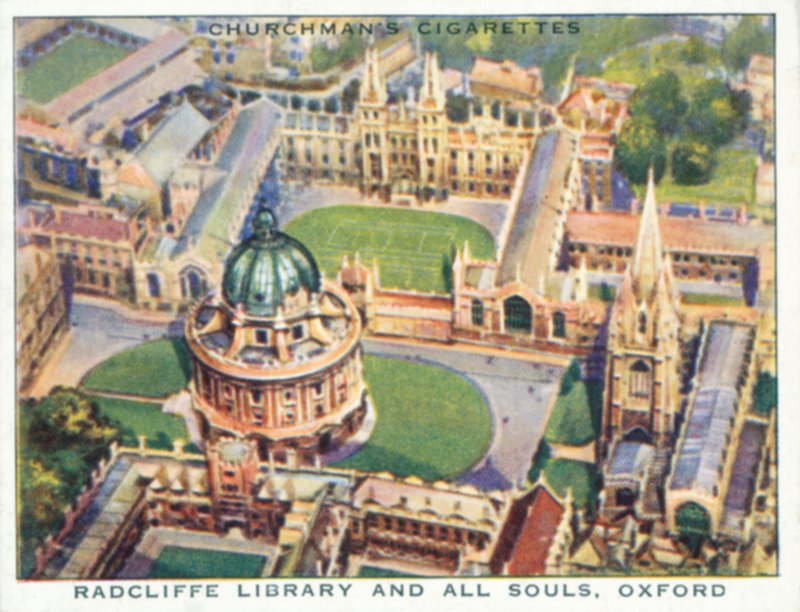 Wings Over The Empire: Radcliffe Library and all Souls, Oxford (värilitografia). tekijältä English School
