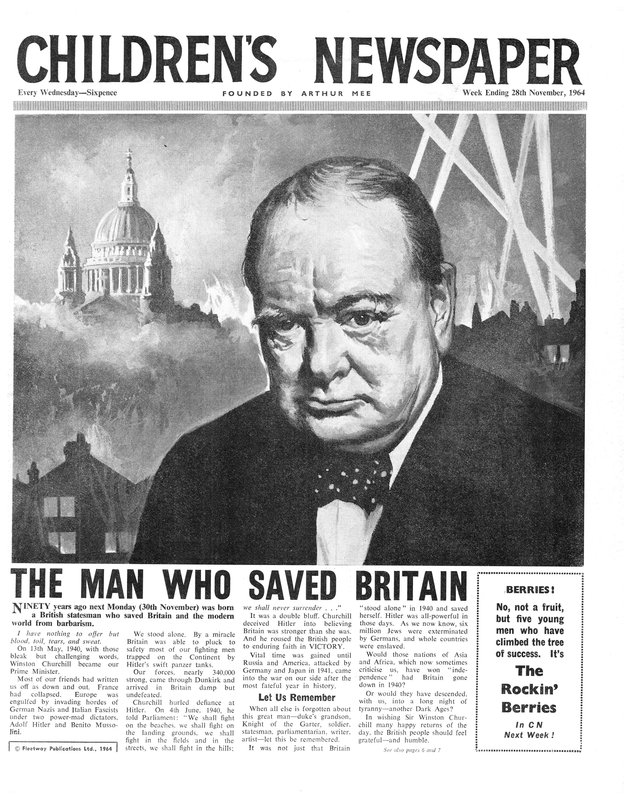 Winston Churchill: The Man who Saved Britain, front page ng 