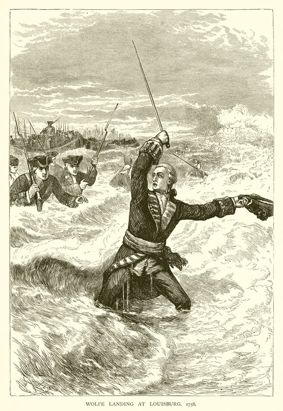 Wolfen laskeutuminen Louisburgiin, 1758 tekijältä English School