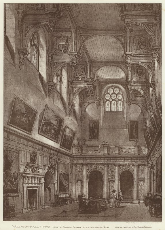 Wollaton Hall, Notts (litho) tekijältä English School