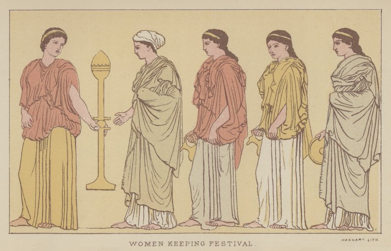 Women Keeping Festival (väri litho) tekijältä English School