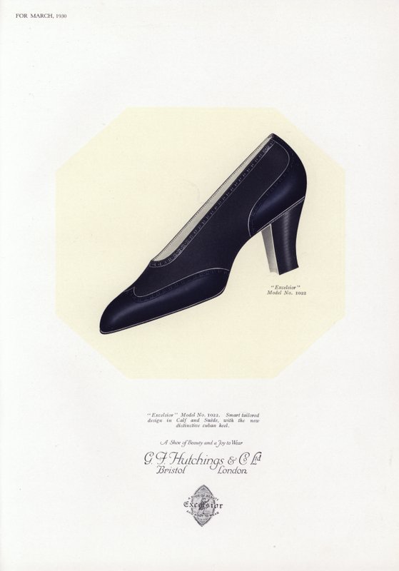 Naisten kenkämainos, 1930-luku tekijältä English School