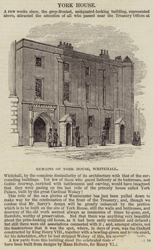 York House, Whitehall (kaiverrus) tekijältä English School