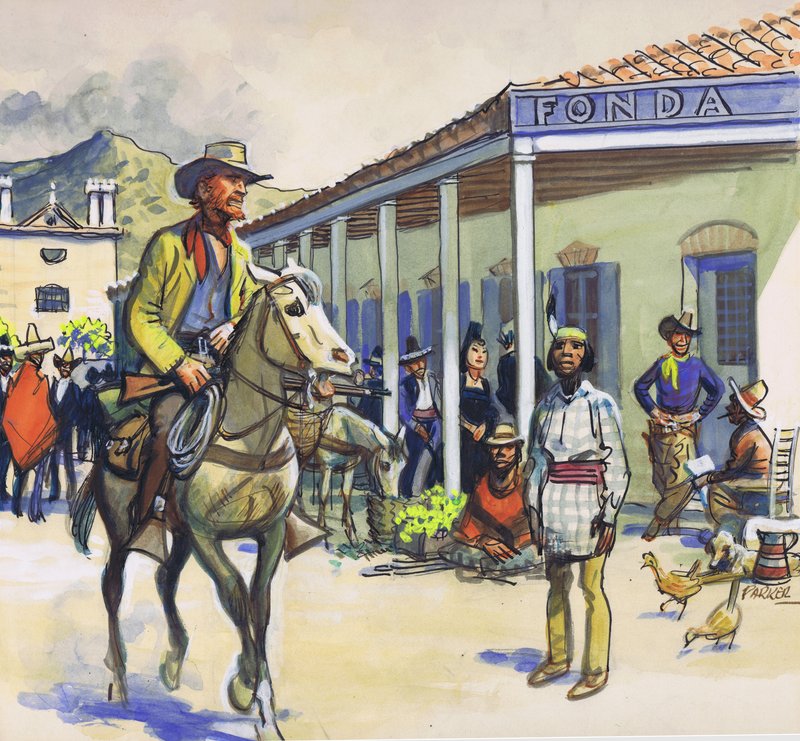 La Fonda, Santa Fe (guassi paperille) tekijältä Eric Parker