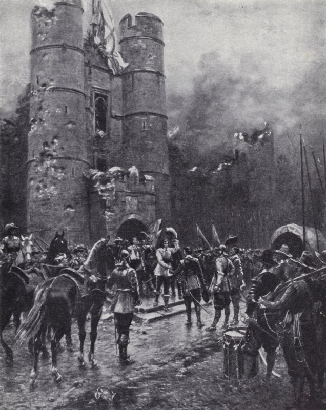 Labing-walong buwang pagkubkob sa Donnington Castle, Berkshire, sa panahon ng English Civil Warfinn tekijältä Ernest (after) Crofts