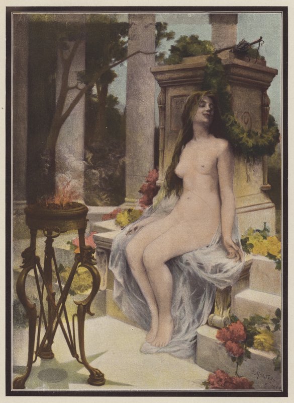 Rakkauden tarjous (väri litho) tekijältä Ernest Edouard Martens