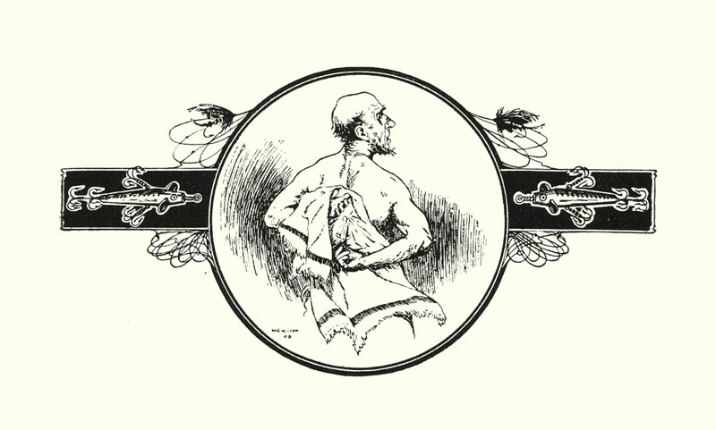 Kalastaja kuivaa selkäänsä (litografia) tekijältä Ernest Edward Briggs